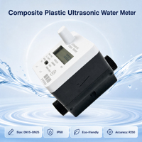 Compteur d'eau ultrasonique en plastique intégré DN15-DN25, fonctionnant sur batterie, pour ville intelligente, lecture à distance IoT, LoRaWAN NB-IoT