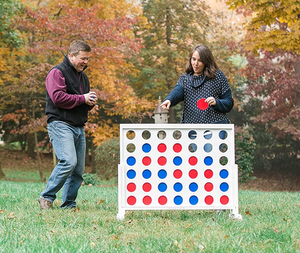 Giocattolo da gioco gigante quattro di fila in legno personalizzato per interni ed esterni per bambini e adulti - Product Image 6