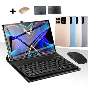 New Fashion S24 Tablet PC for Kids Gooba oem Android 12 Face Unlock Dual SIM Youtube Pad Notebook with Mouse Stylus and Keyboard