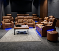 Bluetooth-Ledersofa-Set mit Eingebauten Lautsprechern für Audio-Unterhaltung