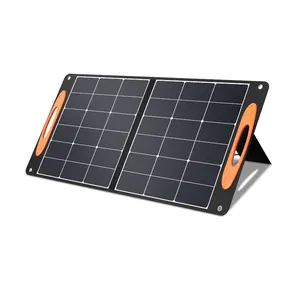 Solar Portable 100W 20V Foldable Solar Panel for Camping Power Station Battery Mobile Phone Charger Power Bank