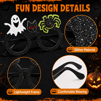 Lunettes fantaisie à paillettes pour Halloween, motif citrouille, fantôme, araignée, pour cosplay, costumes et accessoires photo – Vente chaude