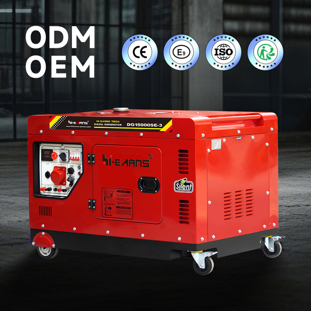 6KW/8KW/10KW Hiearns Silent Diesel Generator Set with Digital Control Panel & European Plug
