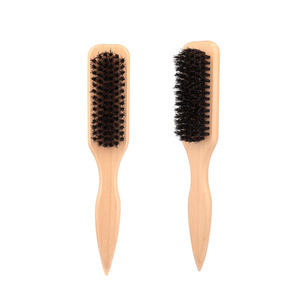 Brosse <span class=keywords><strong>de</strong></span> toilettage pour <span class=keywords><strong>moustache</strong></span> en poils <span class=keywords><strong>de</strong></span> sanglier en bois avec logo personnalisé Brosse <span class=keywords><strong>de</strong></span> <span class=keywords><strong>style</strong></span> barbe pour hommes vente en gros - Product Image 6