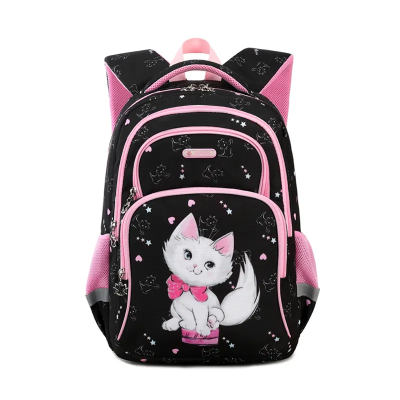 Popular Unisex accesorios escolares niños mochila escolar jardín de infantes lindo Animal de dibujos animados gato escuela Mochilas Escolares