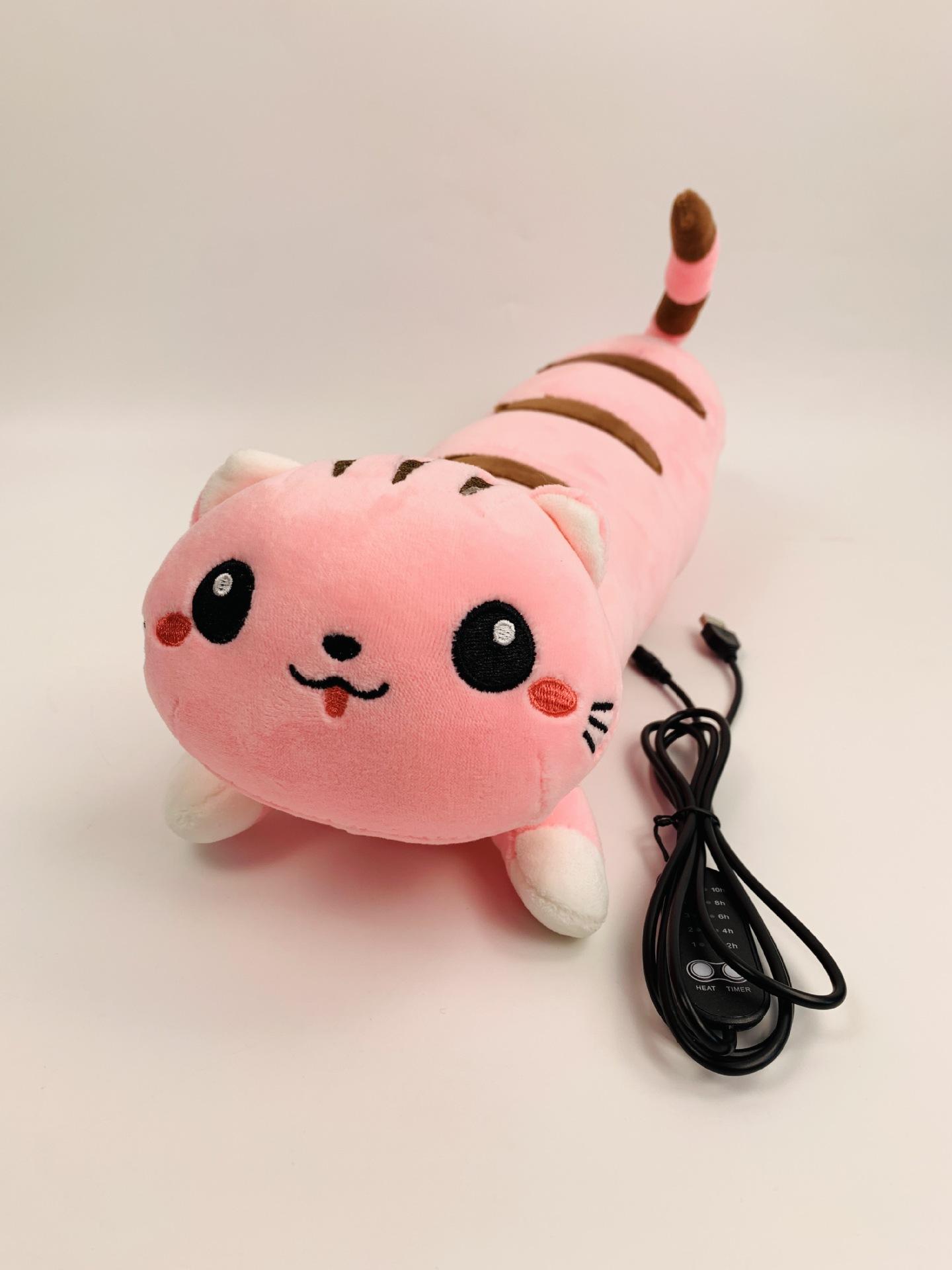 Pink cute lying cat 50cm