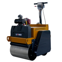 Compacteur routier vibrant à double tambour de 600 kg, mini-compacteur de sol portatif pour le compactage des chaussées
