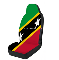 Housses de siège de voiture à motif drapeau de Sainte-Kitts-et-Névis, housses de siège tendance pour l'intérieur des voitures, ajustement universel pour la plupart des voitures, berlines, camions, SUV
