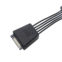 Cable Sata de 15 pines macho a hembra, adaptador divisor de potencia SATA de 1 a 4 puertos
