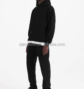 Ropa de calle lisa de alta calidad, chándal Boxy Fit Joggers para hombre, chándal de 2 piezas, ropa deportiva holgada, conjuntos de chándal con capucha para hombre - Product Image 6