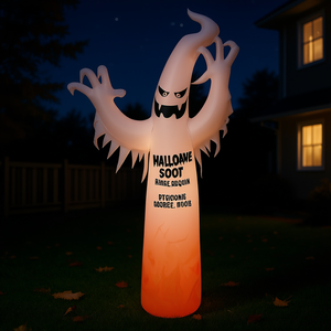 Decorazione Gonfiabile di Halloween a Forma di Fantasma per Esterni, 3,6 Metri, in PVC, Illuminata, per Feste di Halloween - Product Image 2