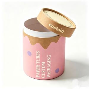 Custom Logo Paper Tube Cylinder Gift Box, Eco Round Paper Can Packaging for Perfume Skincare and Cosmetic Makeup - Product Image 2