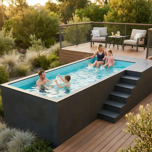 Spa extérieur multifonctionnel abordable de haute qualité pour jardin, piscine hors sol en fibre de verre, piscine conteneur - Product Image 3