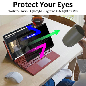 Pantalla DE PRIVACIDAD magnética de 4 vías para <span class=keywords><strong>Surface</strong></span> <span class=keywords><strong>Pro</strong></span> <span class=keywords><strong>7</strong></span> <span class=keywords><strong>Plus</strong></span>/<span class=keywords><strong>7</strong></span>/6/5/12,3 de 4/3 pulgadas, filtro antibacteriano antiespionaje con bloqueo de luz azul - Product Image 4