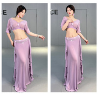 2024 haute qualité nouveau col en v chaud strass danse orientale Performance Costumes ensemble pour les femmes danse du ventre