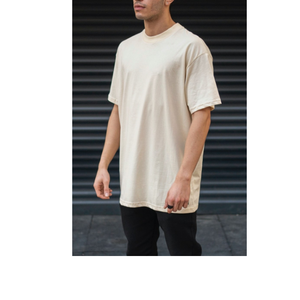 Meilleure qualité T-shirt personnalisé en coton épais Double col haut surdimensionné à manches courtes Design uni de BD - Product Image 6