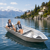 Nouveau bateau en aluminium à coque en V élégant, léger et durable, avec une épaisseur de 2 mm à 3 mm, pour 4 à 6 personnes, pêche en lac et en eau libre
