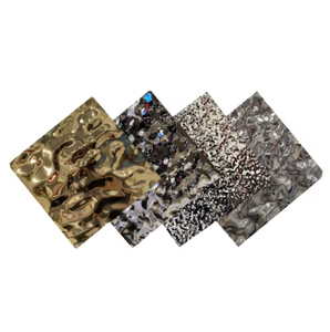 Lámina de Acero Inoxidable Decorativa con Relieve de Ondas de Agua Personalizada EX796, Fabricación a Medida - Product Image 3