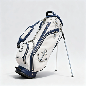 Sac de golf professionnel personnalisé en cuir PU imperméable, durable, grande capacité, simple, portable, unisexe, pour le golf en plein air - Product Image 4