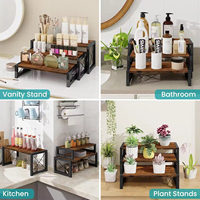 Présentoirs à 3 niveaux en bois pour épices, desserts, parfums et objets de collection - Rangement écologique pour la maison et la vente au détail