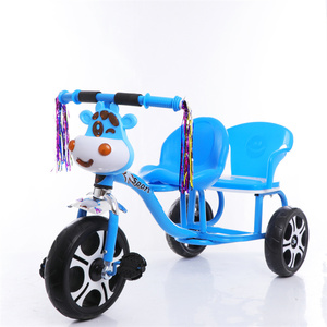 Tricycle double pour enfants, tricycle jumeau pour <span class=keywords><strong>b</strong></span>é<span class=keywords><strong>b</strong></span>és, tricycle à 3 roues avec musique, vélo à pédales pour tout-petits, jouet à roulettes pour 2 enfants de 1 à 7 ans - Product Image 6