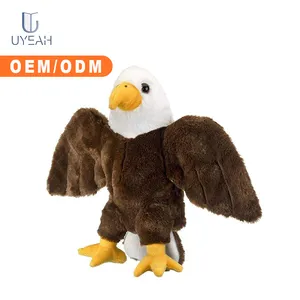 EE. UU. CALIENTE animal de peluche realista suave logotipo personalizado halcón pájaro mini águila de peluche de juguete