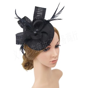 Femmes filles sinamay comme le kentucky derby chapeaux de plumes pince à cheveux bandeau fête fascinators chapeau - Product Image 4