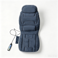 Coussin de siège de voiture chauffant et vibrant Healthpal pour massage corporel complet avec adaptateur DC 12V pour l'hiver, garantie 1 an, design moderne