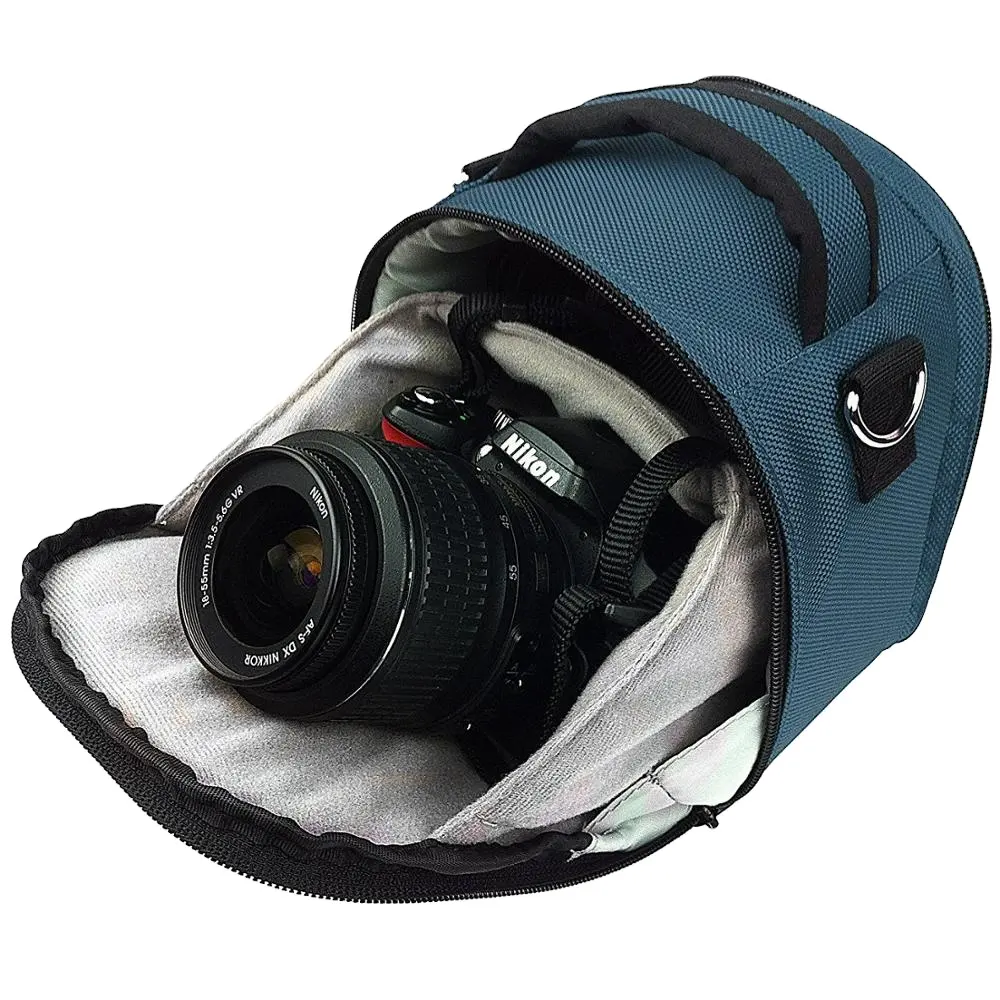 Amostra grátis de sacola para câmera DSLR com logotipo personalizado, bolsa portátil para armazenamento de lentes, bolsa para câmera