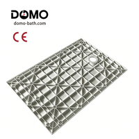 Receveur de douche Domo sur mesure antidérapant en SMC, moderne, en résine de pierre, profil bas, rectangulaire, pour projets hôteliers