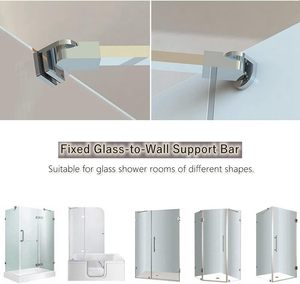 <span class=keywords><strong>Barre</strong></span> <span class=keywords><strong>de</strong></span> support mur-verre sans cadre en acier inoxydable <span class=keywords><strong>de</strong></span> 40 cm (15,7 po) pour porte <span class=keywords><strong>de</strong></span> douche, pour verre <span class=keywords><strong>de</strong></span> 1/4 po à 3/8 po d'épaisseur, 400 mm, chromé - Product Image 5