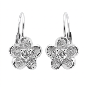 Antique Style Silver Fashion Hoop <b>Earrings</b> Gemstone Embellished Hoops - Product Image 2