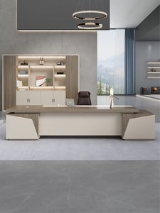 Bureau de direction en forme de L pour PDG moderne Bureau de patron Table de gestion de meubles de bureau de haute technologie - Product Image 2