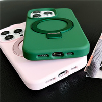 Coque magnétique de luxe en silicone liquide véritable pour iPhone 14 15 16 Pro Max Housse étanche en microfibre avec fonction antichoc