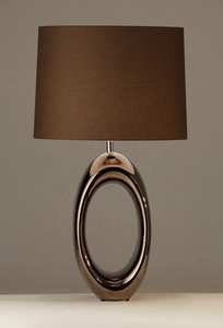 Lampe de table européenne vintage en céramique pour salon, villa de luxe, chambre à coucher, bureau, lampe de décoration intérieure en laiton à LED - Product Image 3