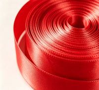 Ruban en Soie Satinée 10mm x 23m Rouge Vin Couleur Unie Moderne pour Anniversaires, Artisanat, Emballage Cadeau, Bouquets de Mariée, Arrangements Floraux, Nœuds