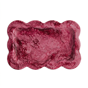 Plateau de service multifonctionnel en résine époxy, durable et portable, pour vaisselle, ustensiles de cuisine, service alimentaire, plateau de petit-déjeuner - Product Image 1