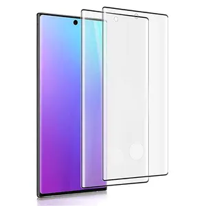 Аксессуары для мобильного телефона 3D закаленное стекло для Samsung S20 S21 S22 Plus Note 20 Ультра защита экрана с разблокировкой по отпечатку пальца
