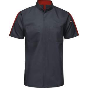 เสื้อทำงานมืออาชีพของผู้ชายเสื้อออมันบล็อคและมิกซ์แขนสั้นผ้าไนลอนระบายอากาศได้สองสีสำหรับการทำเหมือง - Product Image 2