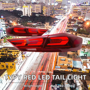 ไฟท้าย LED สีแดงรุ่นใหม่ TYPY พร้อมไฟวิ่งกลางวันและไฟเลี้ยว 100W 8000 ลูเมนส์ 5000K สำหรับเปลี่ยนใส่รถยนต์ฮุนได เอลันตร้า ปี 2016-2016 - Product Image 2