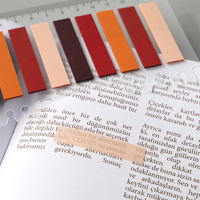 Notas Adhesivas de PET Autoadhesivas con Logotipo Personalizado en Colores Morandi, Pestañas de Índice en Degradado para la Escuela y la Oficina, Prácticos Blocs de Notas