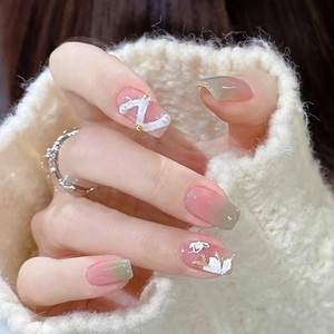 Vente en gros d'ongles d'art 24 pièces échantillon gratuit nouveaux styles ongles artificiels à presser tendances pour salon d'art des ongles à bas prix - Product Image 3