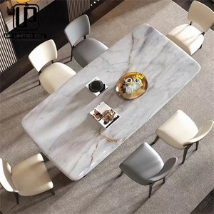 Juego de Mesa de Comedor Moderno Minimalista Nórdico de Mármol de Alta Calidad, 8 Plazas, Venta Directa de Fábrica - Product Image 3