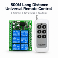 Module de relais sans fil multicanal à code roulant, DC 12V-24V, récepteur RF longue portée 1000M pour interrupteur d'éclairage industriel
