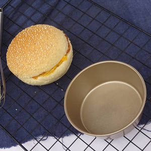 Moule à gâteau rond antiadhésif de 4 pouces <span class=keywords><strong>pour</strong></span> hamburger et <span class=keywords><strong>mousse</strong></span> au fromage, modèle épaissi en chiffon, 1 pièce WHJHBM-01 - Product Image 2