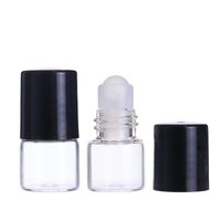 Botol Roll-on Kaca Transparan Mini Guangzhou 1ml 2ml - Botol Sampel Parfum Kosmetik Minyak Esensial dengan Bola Roller