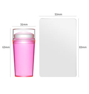 FOCSTAR terbaik penjual jelas seni kuku silikon Stamper plat Jelly <span class=keywords><strong>Stamping</strong></span> dengan Scraper Kit (BTB045) 10*6*5cm - Product Image 1