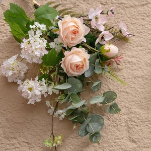 Ramo de Rosas Artificiales Tinglan Anzhi, Tela Plástica Tejida, Decoración para Bodas, Decoración del Hogar CF02142 - Product Image 3