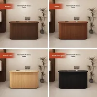 Bureau de réception moderne vintage en forme d'arc pour les entreprises commerciales Comptoir de bar Caissier Présentoir de vêtements