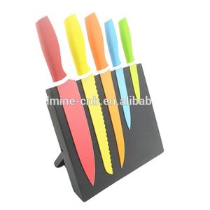 赤い磁気ブロックがセットされた5個のカラフルなファンシー包丁 - Product Image 5